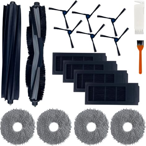 Pack accessoires pour Ecovacs Deebot X2/X2 OMNI/X2 PRO/DEX86 - Filtre/Serpillère/Brosse latérale/Rouleau extracteur Phonillico®