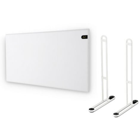 Pack ADAX Radiateur électrique blanc - 1400 W - 1042x370x90mm - Neo Basic NP14 KDT - Pieds pour radiateur P blancs - 195x290mm