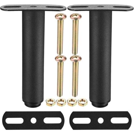 Pack Adjustable Bed Legs 18-33 cm, Retractable Furniture Legs, Table Legs, Metal T-Shaped Legs, Box Spring Support, Height Adjustable Feet for Sofa, Bed, Wardrobe, Cabinet MUMU