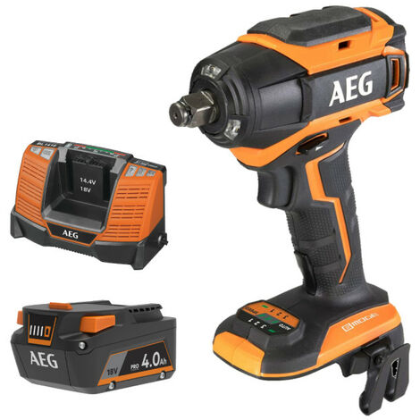 Pack AEG 18V - Boulonneuse à chocs Brushless 300 Nm - Batterie 4.0 Ah - Chargeur