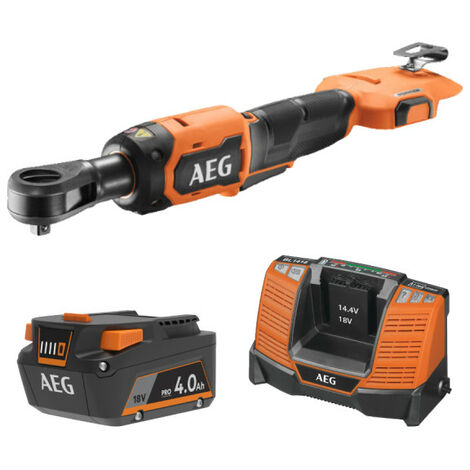 Pack AEG 18V - Clé à cliquet Brushless 75Nm - Batterie 4.0 Ah - Chargeur