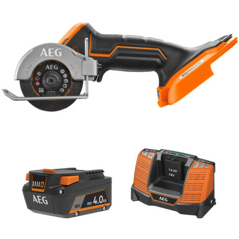 Pack AEG 18V - Mini scie multi-matériaux Brushless - Batterie 4.0 Ah - Chargeur