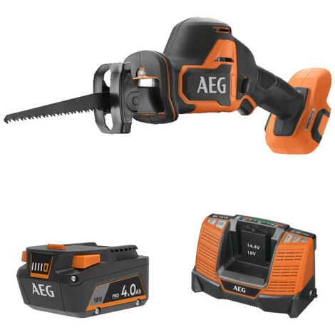 Pack AEG 18V - Scie sabre Subcompact Brushless 23 mm - Batterie 4.0 Ah - Chargeur