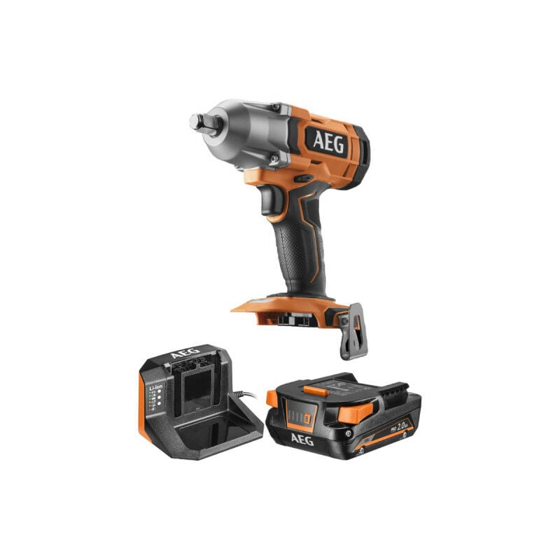 AEG - Pack Boulonneuse à chocs - BSS18C12ZC-0 - 18V - 1 batterie 2.0Ah - 1 chargeur - SETL1820S