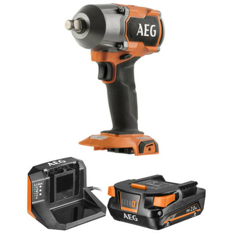 Pack AEG Boulonneuse à chocs - BSS18MTF12-0 - 18V Brushless - 700 Nm - 1 batterie 2.0Ah - 1 chargeur - SETL1820S
