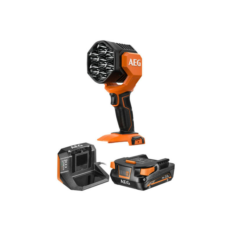 AEG - Pack Lampe torche - BTL18C2-0 - 18V - 3200 lumens - 1 batterie 2.0Ah - 1 chargeur - SETL1820S