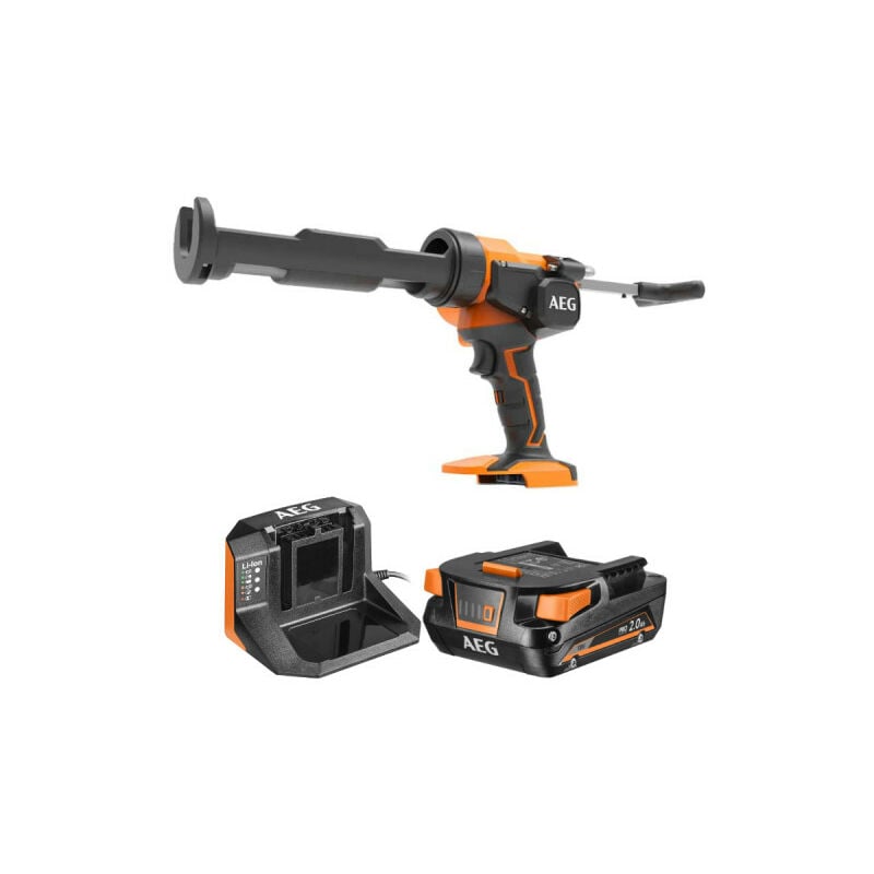 AEG - Pack Pistolet à silicone - BKP18C2-310-0 - 18V - 1 batterie 2.0Ah - 1 chargeur - SETL1820S