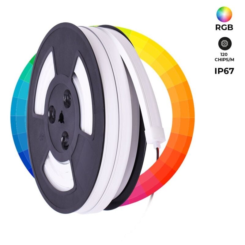 Neon Flex led rgb 24V dc - 10X18mm - 10 metri