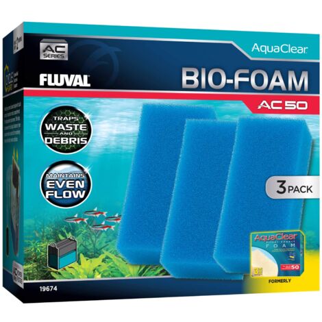 Pack ahorro Bio-esponja azul para filtro AquaClear Fluval AC - Pack de 3