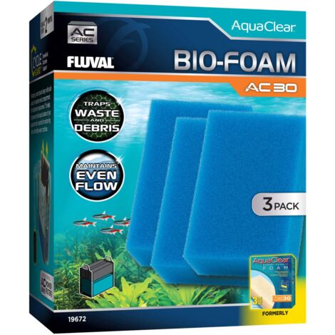 Pack ahorro Bio-esponja azul para filtro AquaClear Fluval AC - Pack de 3