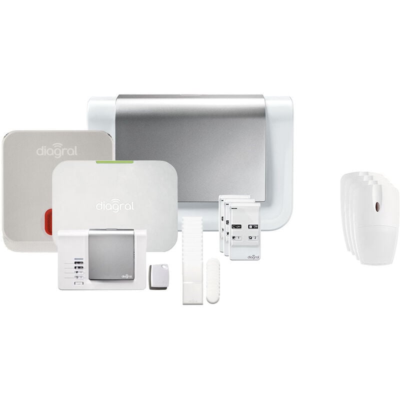 Pack alarme maison connectée DIAG16CSF - Compatible Animaux Diagral Kit 10