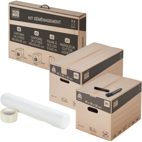 Pack and Move - Kit déménagement T1/T2 Complet - Transport Facile