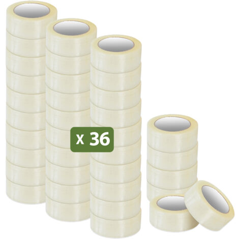 Pack and Move - Lot 36 Rouleaux Ruban Adhésif Transparent Pour Emballage Et Déménagement - 100 M - Qualité Premium