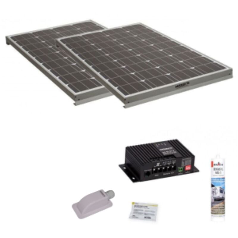 Pack Antarion 2x Panneaux solaire 120W + kit de pose avec régulateur mppt 320W 20A