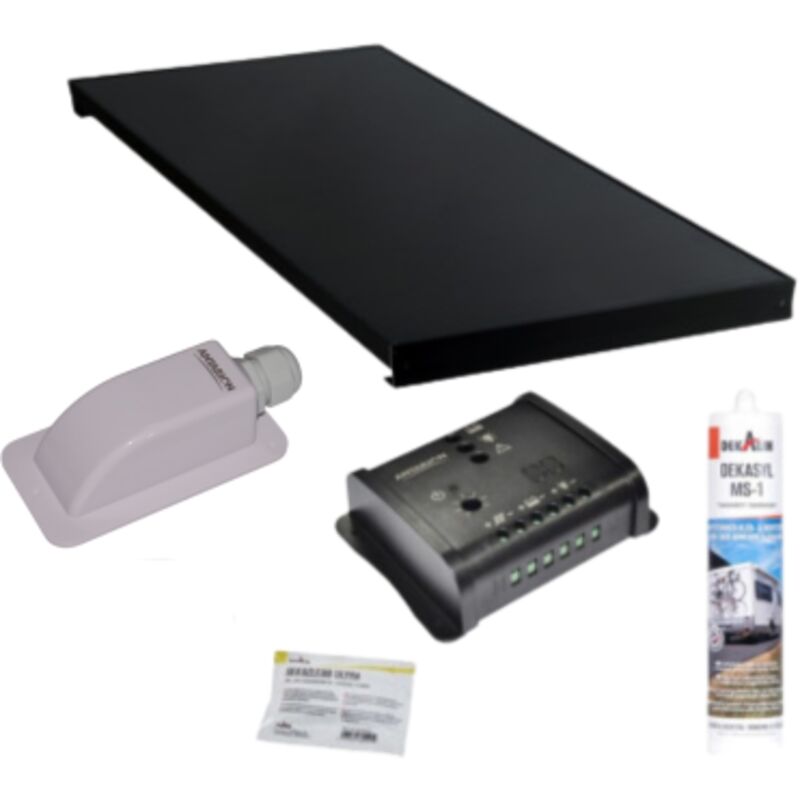 Pack Antarion all black Panneau Solaire 160W + Régulateur solaire mppt P10