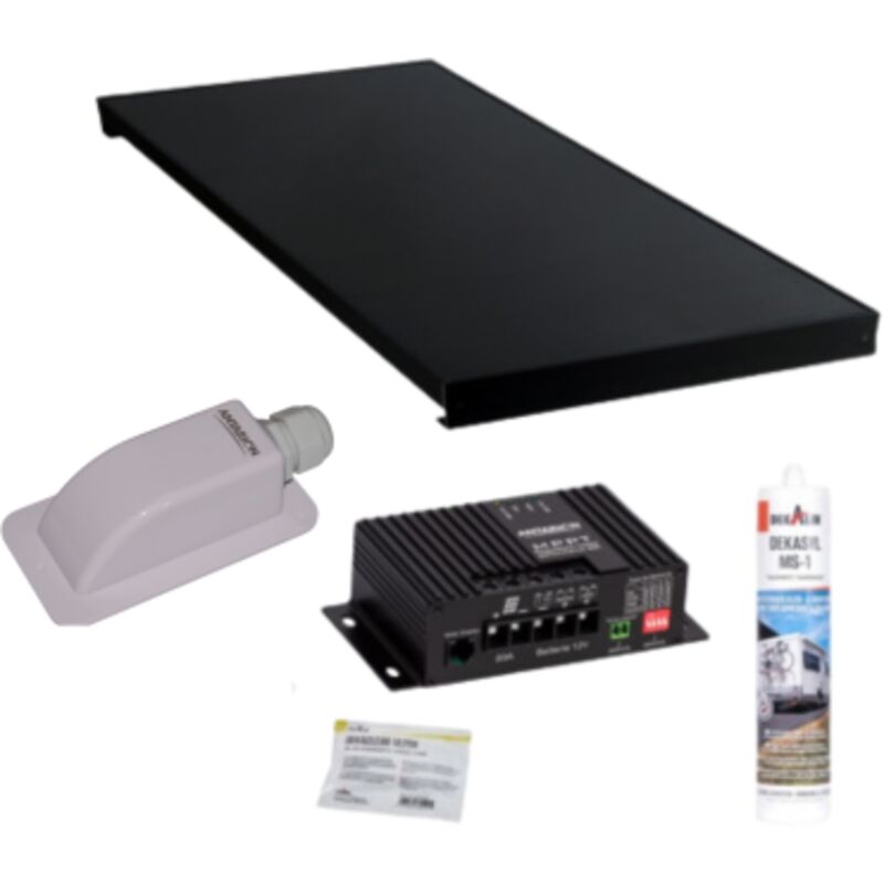 Pack Antarion all black Panneau Solaire 190W + Régulateur solaire MPPT20