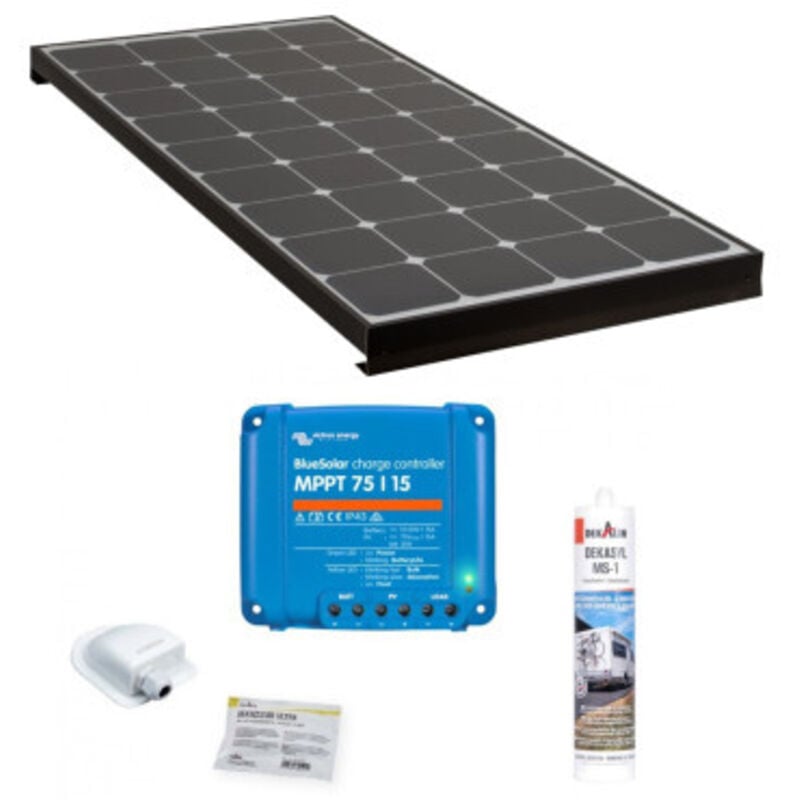 Pack Antarion black booster Panneau Solaire 140W + Régulateur solaire victron 220W 15A