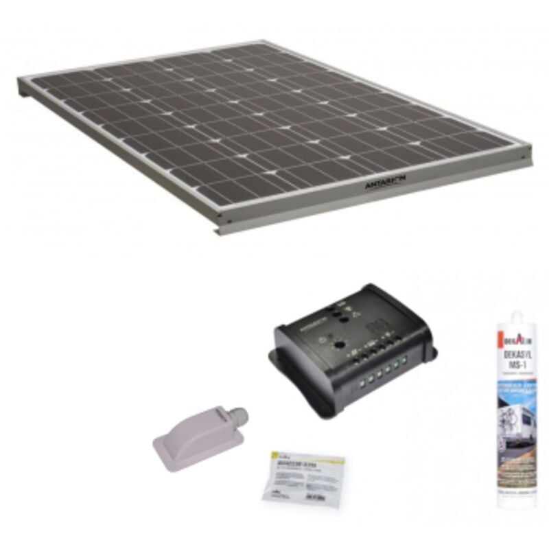 Pack Antarion Panneau solaire 140W camping car + kit de pose solaire avec régulateur de charge mppt 160W 10A