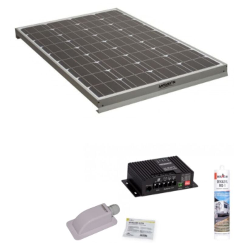 Pack Antarion Panneau solaire 160W camping car + Kit de pose solaire avec régulateur de charge mppt 160W 10A