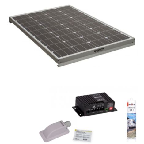 Pack ANTARION Panneau solaire 160W camping car + Kit de pose solaire avec régulateur de charge MPPT 160W 10A