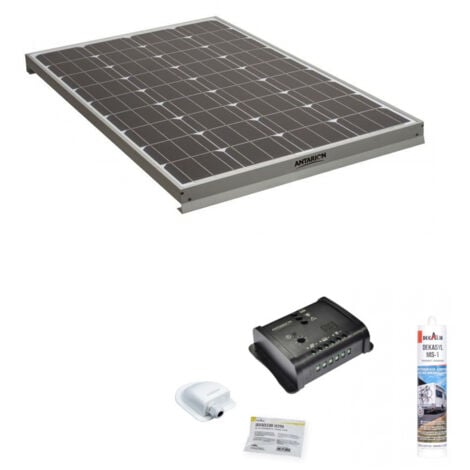 Pack ANTARION Panneau solaire 160W camping car + Kit de pose solaire avec régulateur MPPT 160W 10A