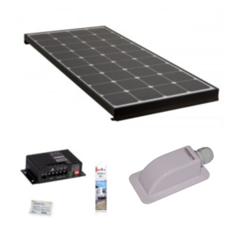 PACK ANTARION Panneau Solaire Black Booster 140W + Régulateur de charge Bluetooth + Kit de pose