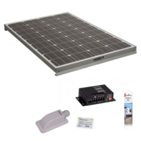 Pack ANTARION Panneau Solaire Monocristallin 140W + Kit de Pose Solaire avec Régulateur