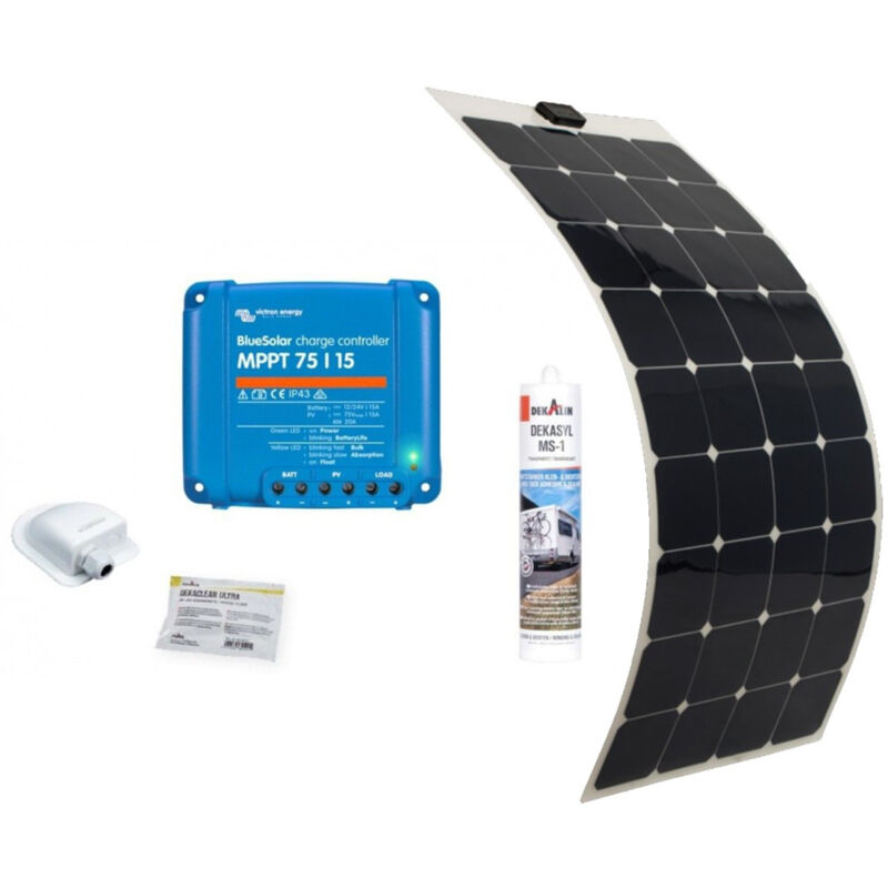 Pack Antarion Panneau Solaire Souple 135W Camping car Van Life + Régulateur solaire victron 220W 15A