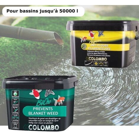 Pack anti algues filamenteuses et oxygène pour bassins de max. 50000 litres