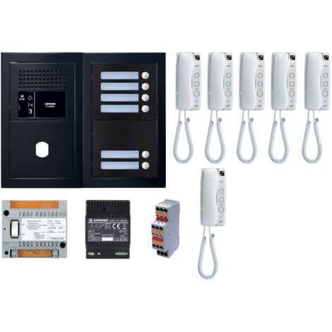 Pack audio 6 post complet noir - AIPHONE - 200449