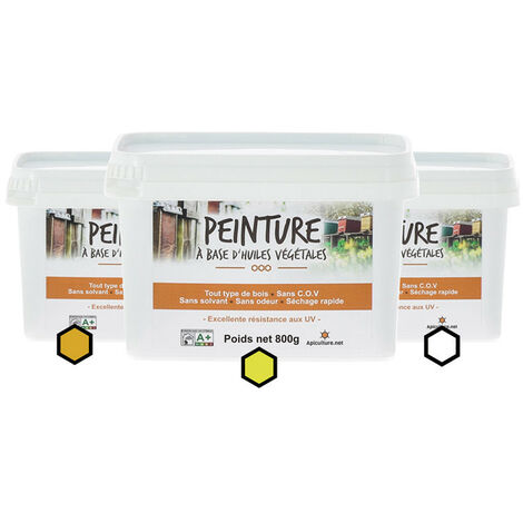 Pack Automnal : 3 pots de peinture (ocre, citron, blanc)