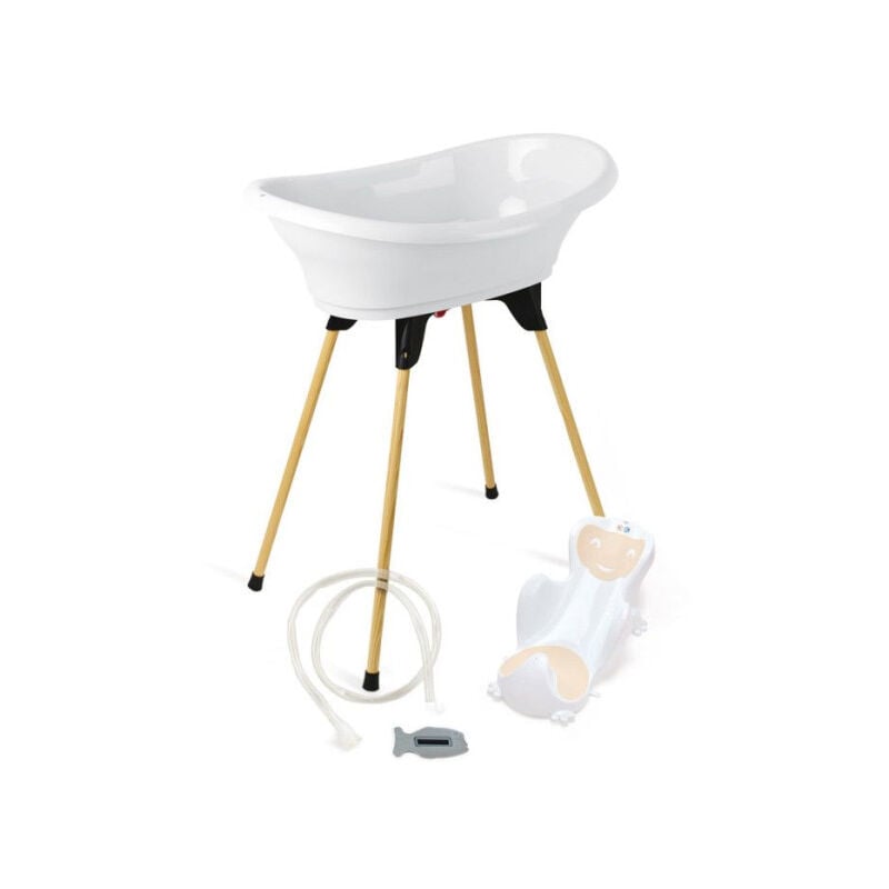 Pack baignoire Thermobaby vasco 5 en 1 Blanc muguet - Fabriqué en France