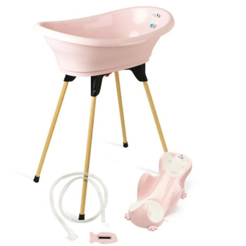 Pack baignoire THERMOBABY VASCO 5 en 1 Rose poudre - Fabriqu&eacute; en France