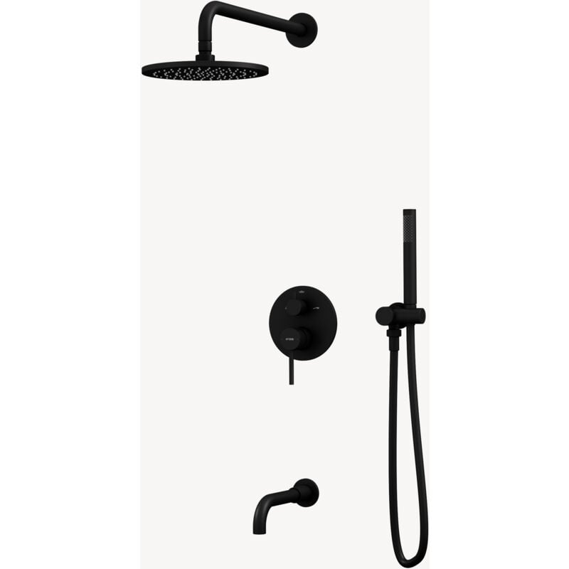 Kroos ® - Pack bain-douche encastré Noir - Corbeau