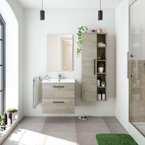 Pack Baño Aruba Melamina Aruba - Roble Alaska