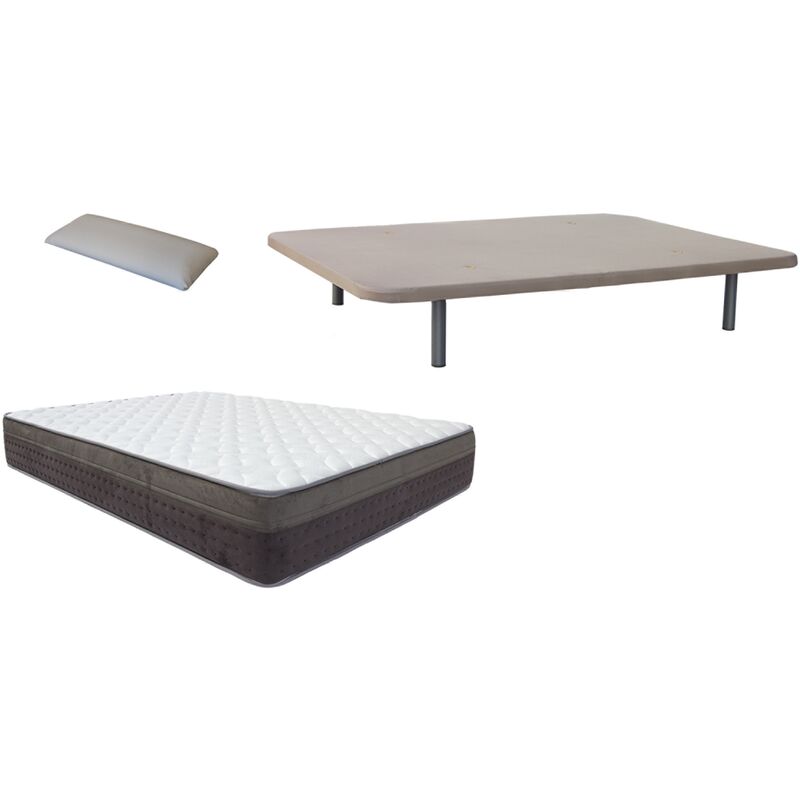 

Pack Base tapizada (patas incluidas)+colchon ACUARIO VISCO+ almohada DE REGALO 105X200