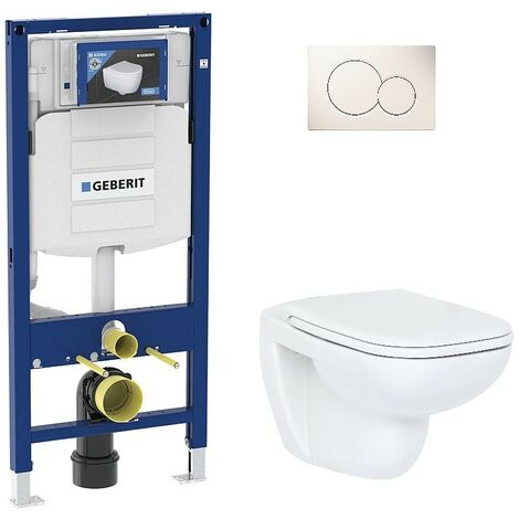 Pack Bati support Geberit et Combi-Pack Duravit D-Code WC suspendu sans rebord