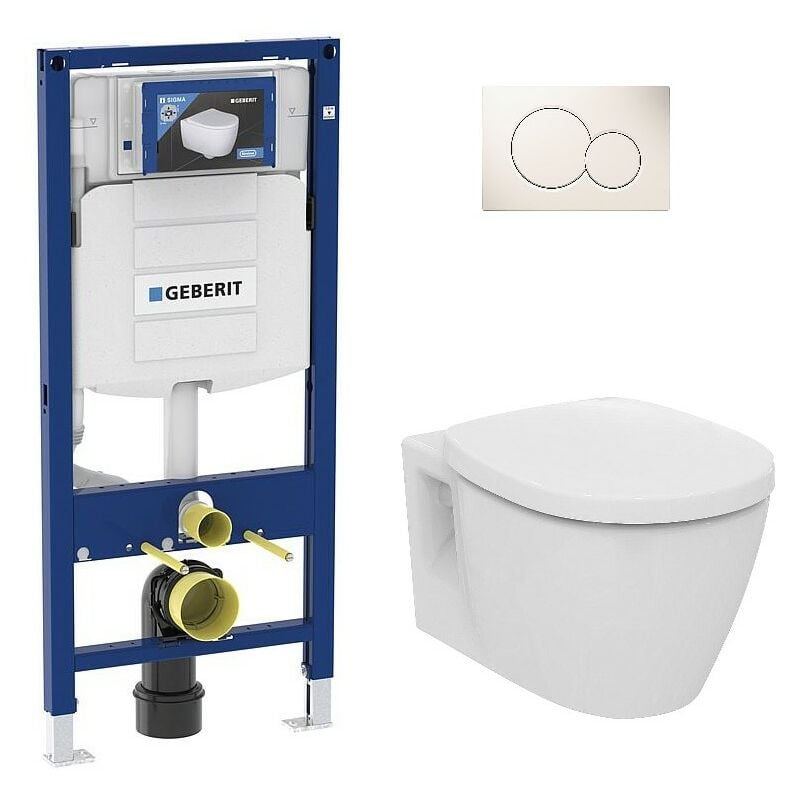 Pack Bati support Geberit et Pack combiné Ideal Standard Connect sans bride softclose