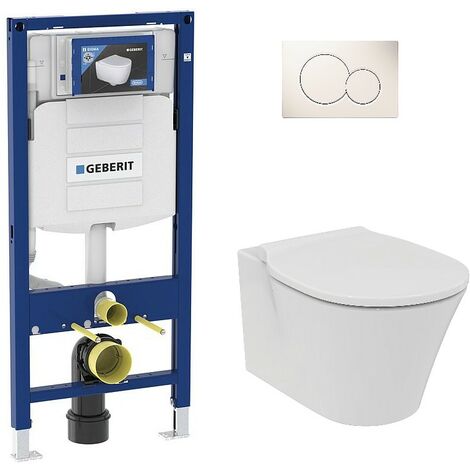 Pack Bati support Geberit et WC suspendu à fond creux Ideal Standard Connect