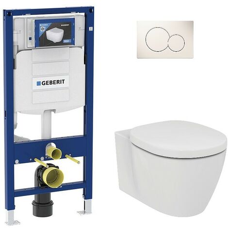 Pack Bati support Geberit et WC suspendu à fond creux Ideal Standard Connect