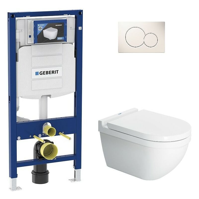 Pack Bati support Geberit et wc suspendu Duravit Starck 3 en profondeur