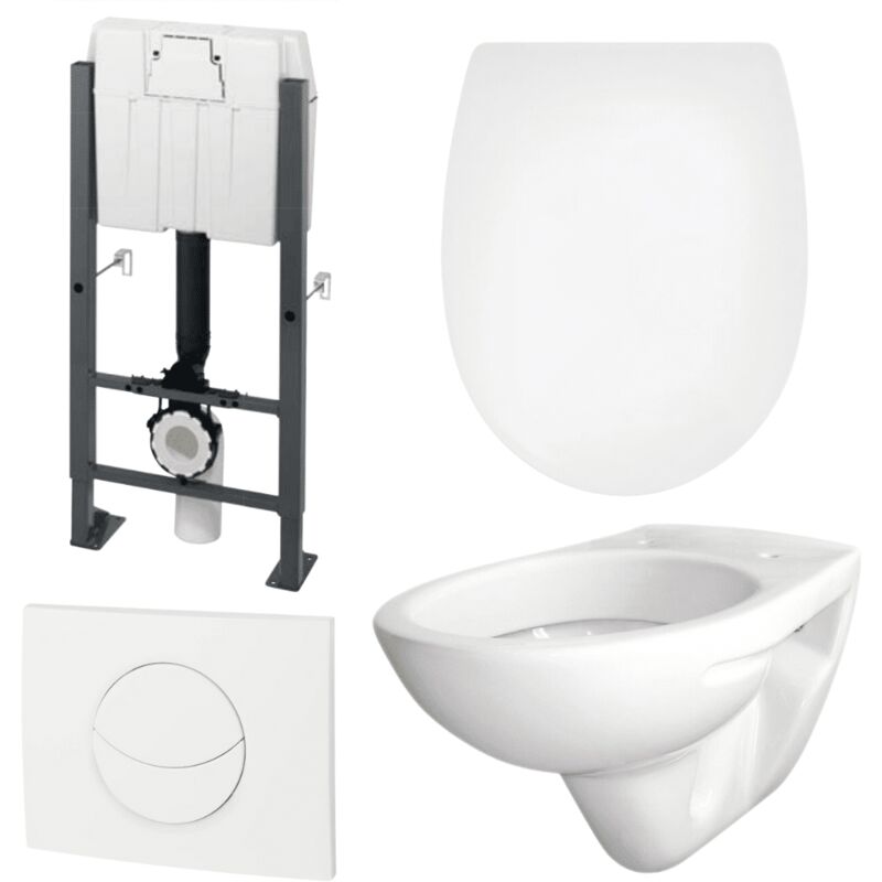 Pack bâti support wc suspendu universel Wirquin