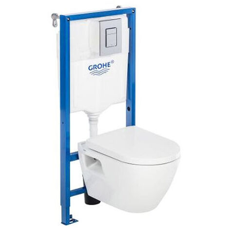 Pack Bati WC Grohe Solido Perfect Compact+Manchon Ø100/90