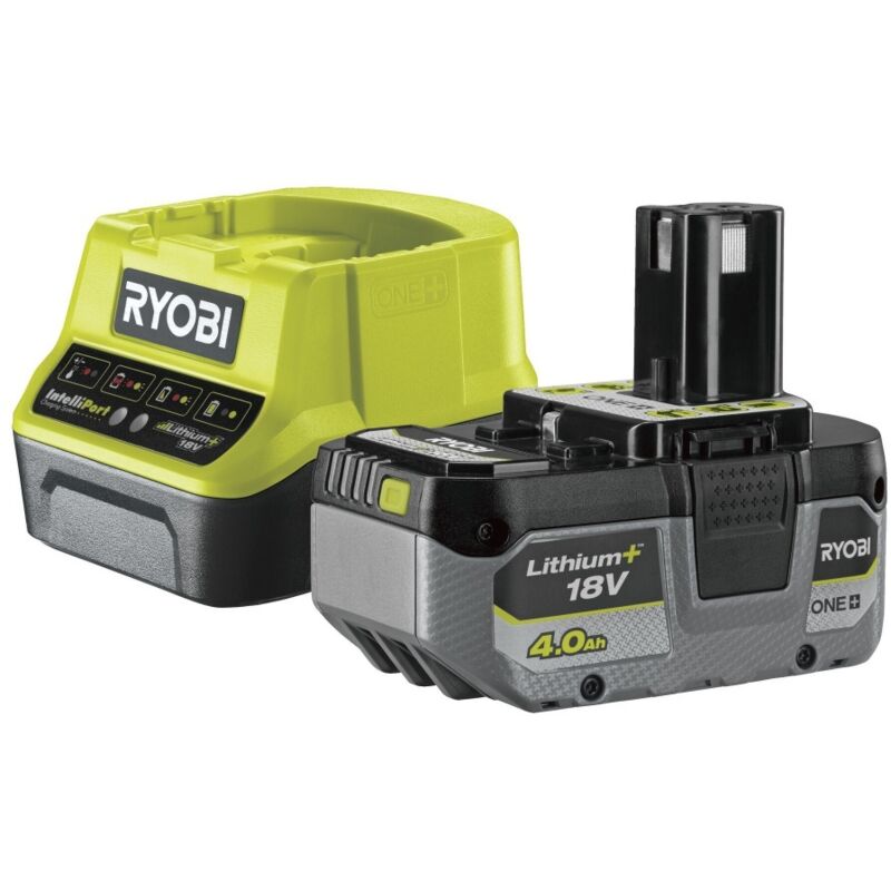 Pack batterie RYOBI 18V One+ 4.0Ah Lithium+ - 1 chargeur 2.0Ah RC18120-140XG