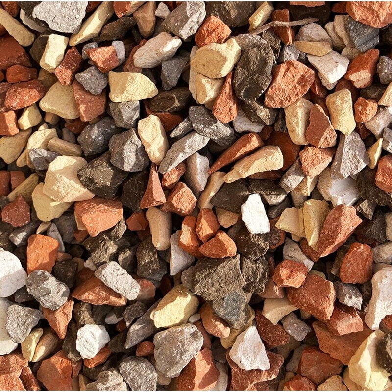 King Matériaux - pack big bag 160M² Gravier de Brique Multicolore Arlequin 6/14 = 8 Big Bag 1,5T