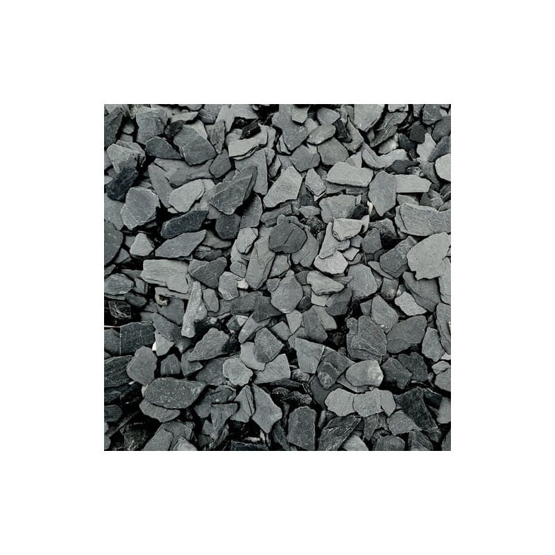 King Matériaux - pack big bag 40M² Paillage Paillette d'Ardoise Noire 6/14 = 2 Big Bag 1,5T