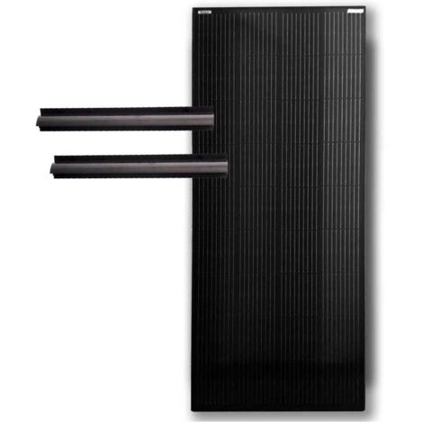 Pack BLUGY: panel solar 180 Wp y juego de soportes negros de montaje
