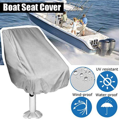 Pack Boat Seat Cover, Outdoor Waterproof Pontoon Captain Boat Bench Chair Seat Cover, Chair Protective Covers