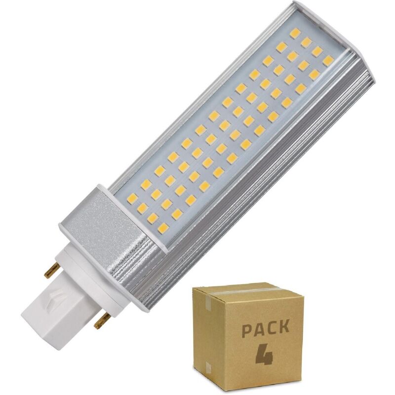

Pack Bombilla LED G24 12W (4 un) Blanco Frío 6000K - 6500K - Blanco Frío 6000K - 6500K