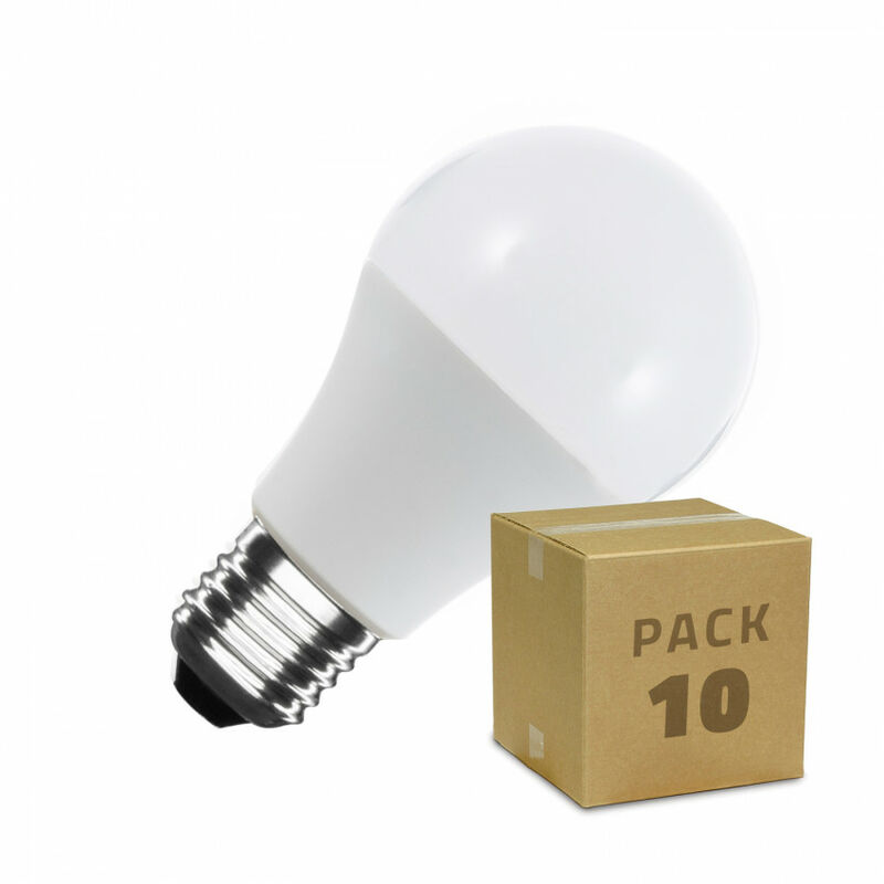 

Efectoled - Pack Bombillas LED E27 Casquillo Gordo A60 12W (10 un) Blanco Frío 6000K - 6500K - Blanco Frío 6000K - 6500K